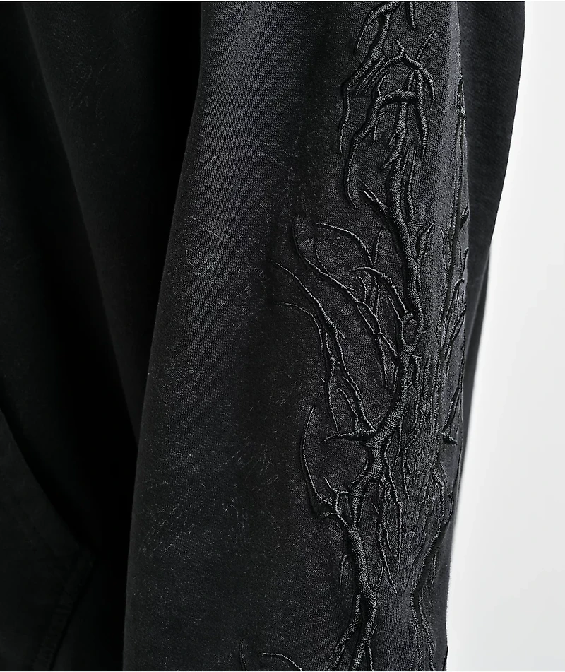 Insomnia Visuals Tonal Black Zip Hoodie