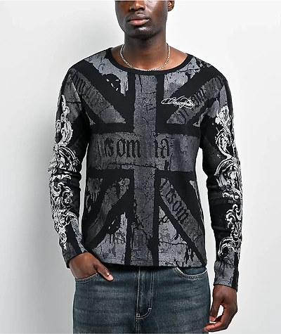 Insomnia Visuals Union Black Thermal Long Sleeve T-Shirt