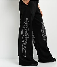 Insomnia Visuals Winged Cross Black Sweatpants