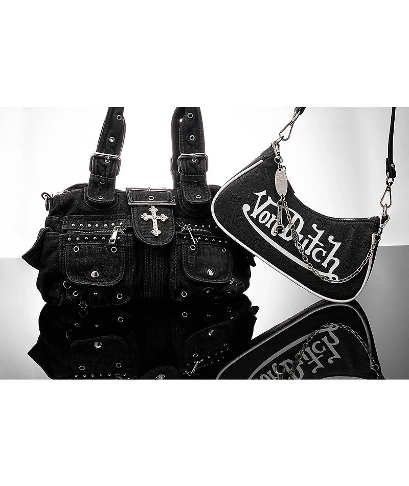 Insomnia visuals Cross Black Handbag