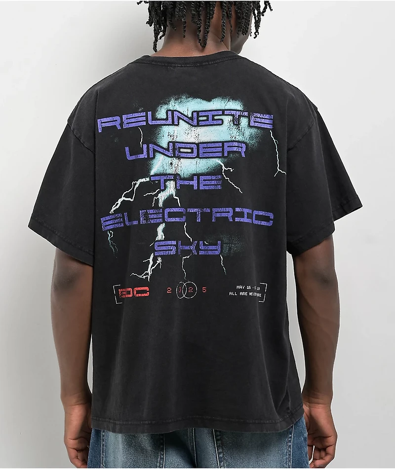 Insomniac EDC LV Electric Reunion Washed Black T-Shirt