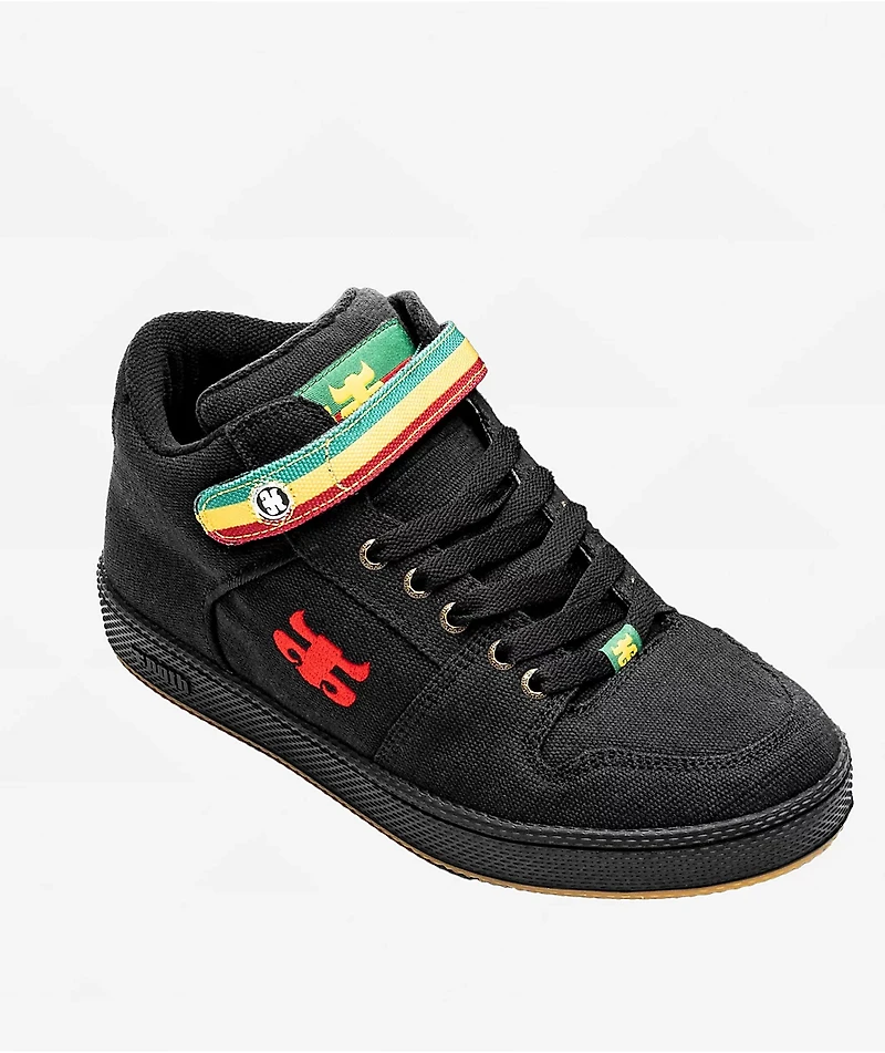 Ipath Grasshopper Black & Rasta Skate Shoes