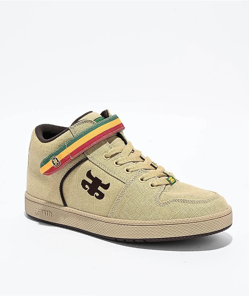 Ipath Grasshopper Tan Hemp Rasta Skate Shoes