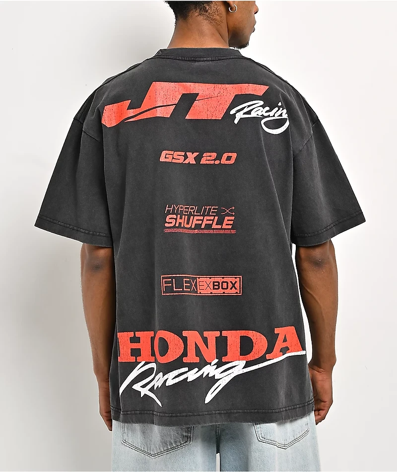 JT Racing x Honda 2nd Place Vintage Black T-Shirt