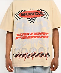 JT Racing x Honda Double Skull Natural T-Shirt