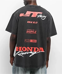 JT Racing x Honda Gamble Black Washed T-Shirt