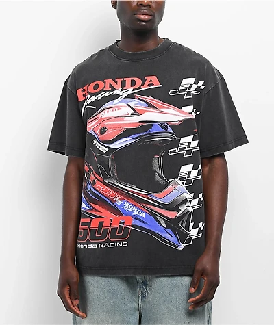 JT Racing x Honda Gamble Black Washed T-Shirt