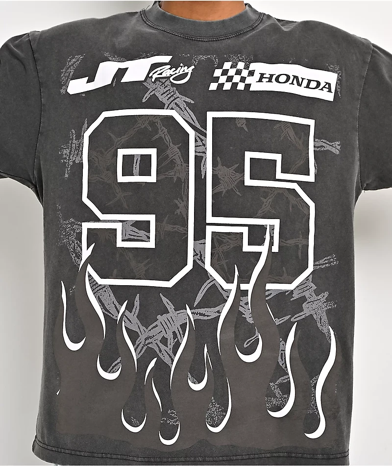 JT Racing x Honda Ignite Vintage Black T-Shirt