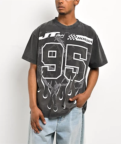 JT Racing x Honda Ignite Vintage Black T-Shirt