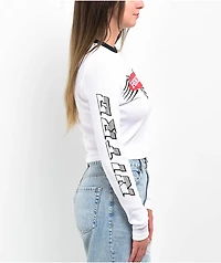 JT Racing x Honda Nitro Speed White Long Sleeve Crop T-Shirt