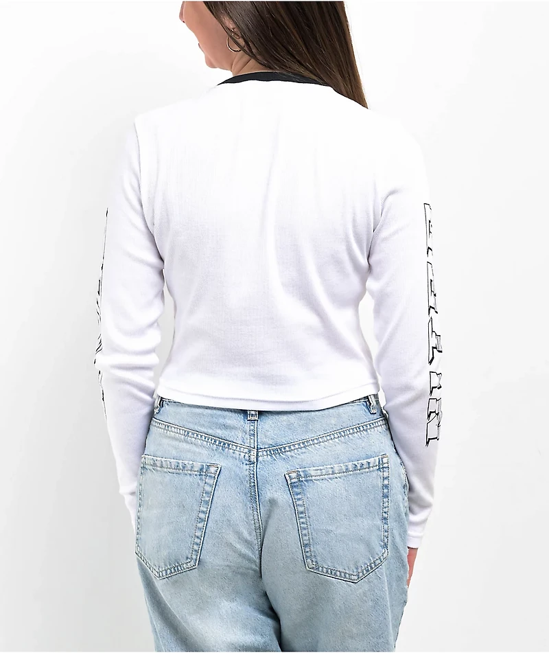 JT Racing x Honda Nitro Speed White Long Sleeve Crop T-Shirt
