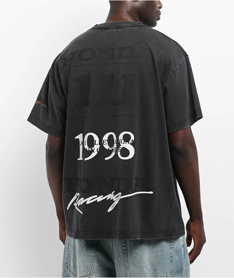 JT Racing x Honda Pump Black Washed T-Shirt