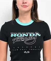 JT Racing x Honda Ringer Black Crop T-Shirt