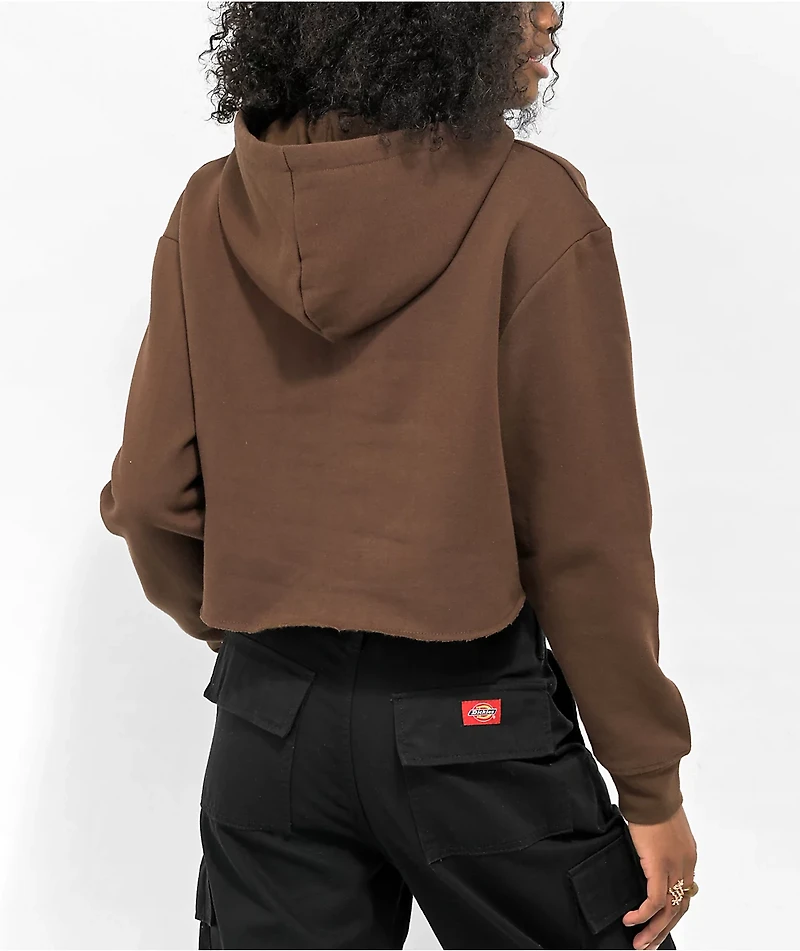 JV By Jac Vanek Burning Brown Crop Hoodie