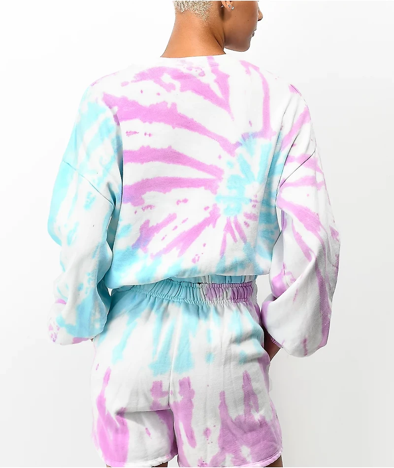 JV by Jac Vanek Crystal Ball Tie Dye Crewneck Sweatshirt