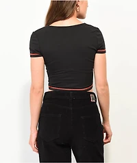 JV by Jac Vanek Doing My Best Black Crop T-Shirt