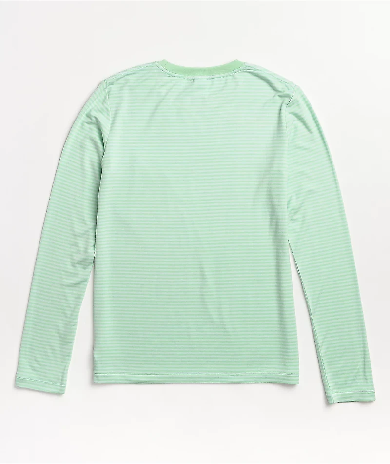 JV by Jac Vanek Don't Be A Dick Green & Blue Stripe Long Sleeve T-Shirt