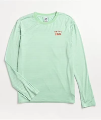 JV by Jac Vanek Don't Be A Dick Green & Blue Stripe Long Sleeve T-Shirt