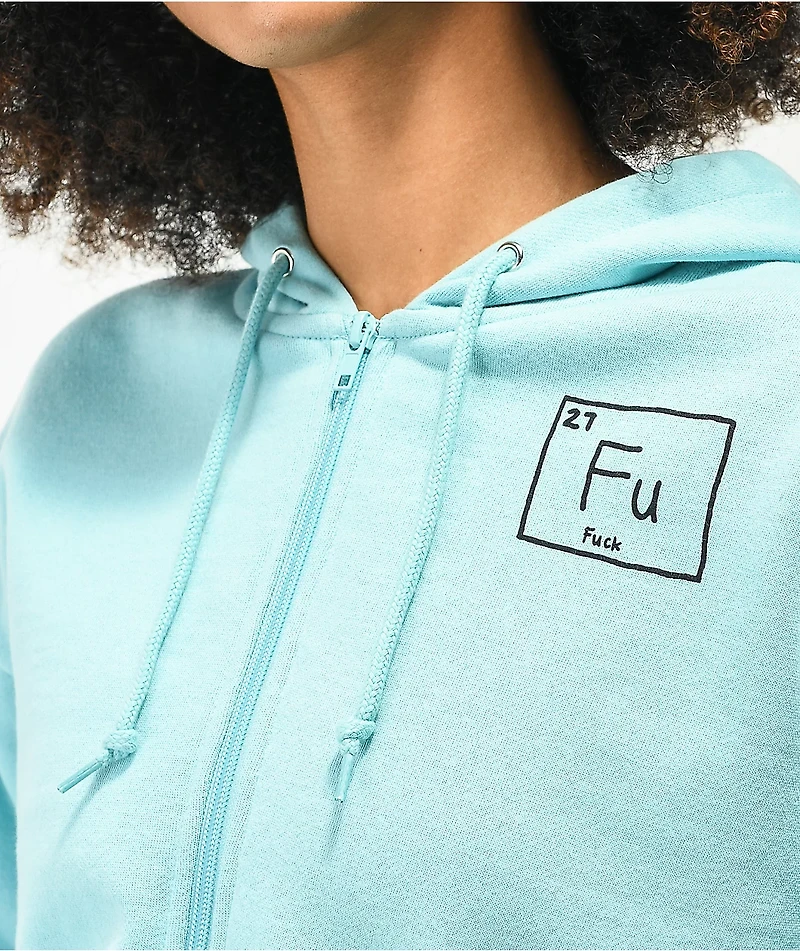 JV by Jac Vanek FU Blue Crop Zip Hoodie