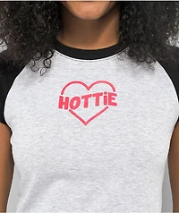 JV by Jac Vanek Hottie Black & Grey Crop T-Shirt