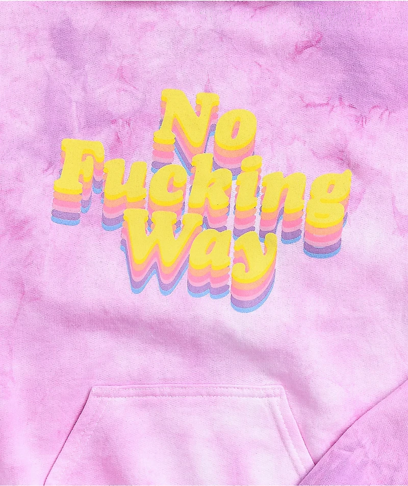 JV by Jac Vanek No F-ing Way Purple Tie Dye Hoodie