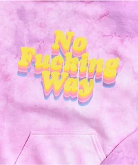 JV by Jac Vanek No F-ing Way Purple Tie Dye Hoodie