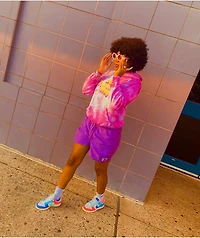 JV by Jac Vanek No F-ing Way Purple Tie Dye Hoodie