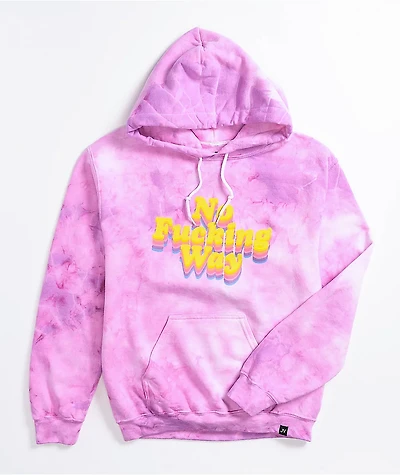 JV by Jac Vanek No F-ing Way Purple Tie Dye Hoodie