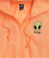 JV by Jac Vanek Stay Away Coral Zip Crop Hoodie