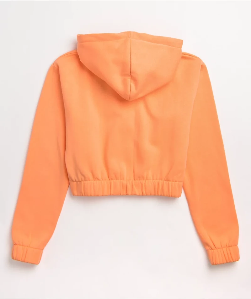 JV by Jac Vanek Stay Away Coral Zip Crop Hoodie