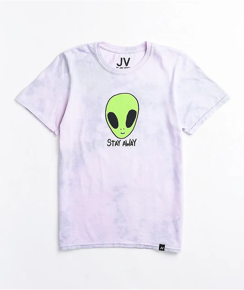 JV by Jac Vanek Stay Away Purple Tie Dye T-Shirt