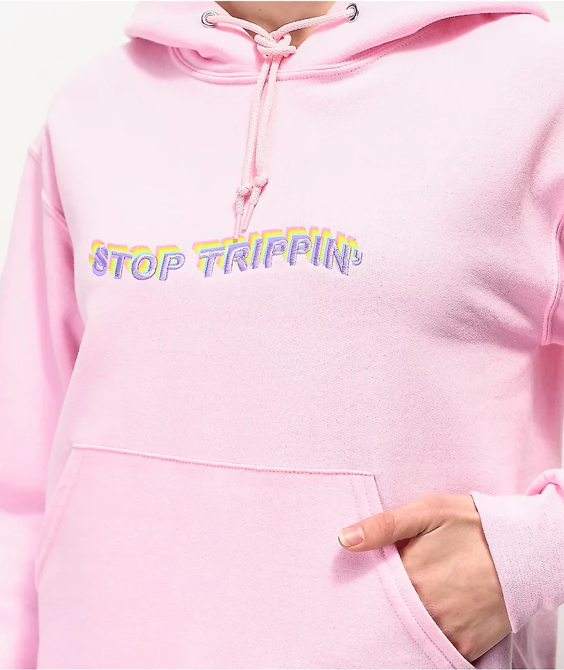 JV by Jac Vanek Stop Trippin Pink Hoodie