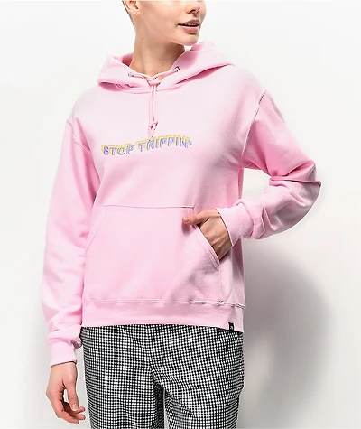 JV by Jac Vanek Stop Trippin Pink Hoodie