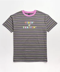 JV by Jac Vanek Vibin' & Thrivin' Multicolor Stripe T-Shirt