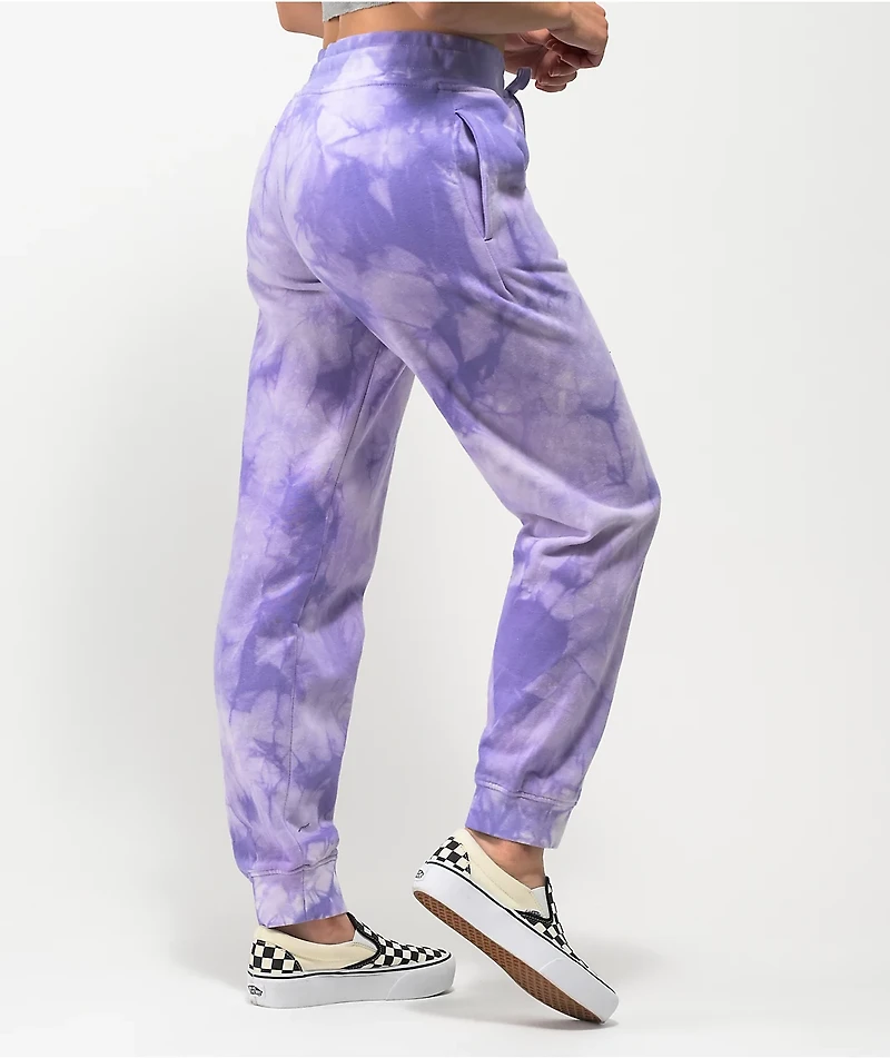 JV by Jac Vanek Wasted Purple Tie Dye Sweatpants