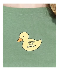 JV by Jac Vanek What The Duck Green Crop T-Shirt