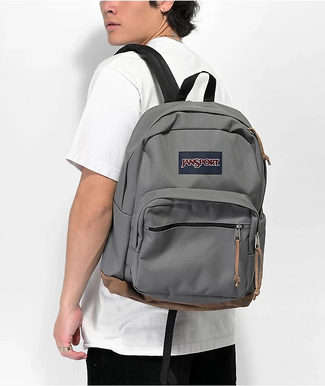 grey jansport right pack Jansport Right Grey Backpack