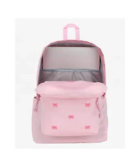 Jansport Superbreak Plus Embroidered Bows Pink Backpack