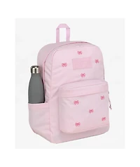 Jansport Superbreak Plus Embroidered Bows Pink Backpack