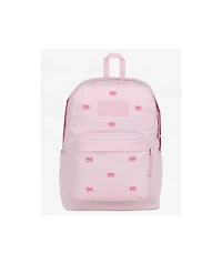 Jansport Superbreak Plus Embroidered Bows Pink Backpack