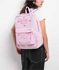Jansport Superbreak Plus Embroidered Bows Pink Backpack