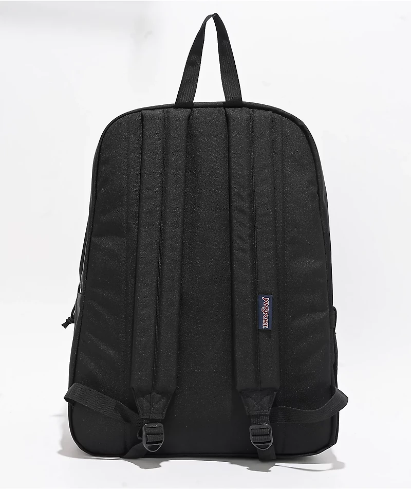 Jansport Superbreak Plus Embroidered Cherry Black Backpack
