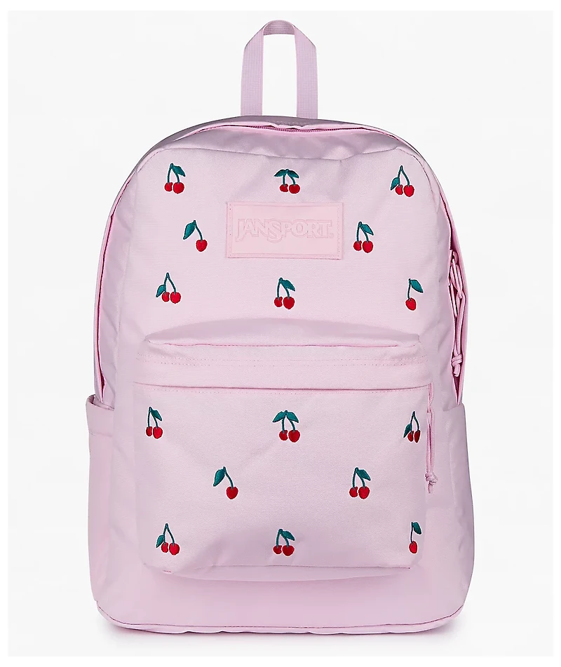 Jansport Superbreak Plus Embroidered Cherry Pink Backpack