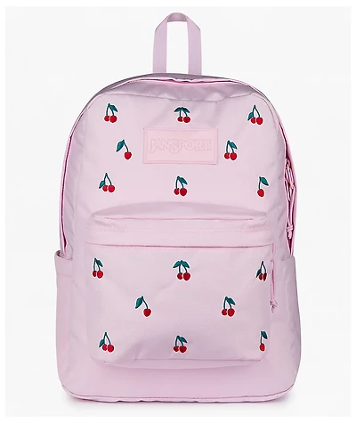 Jansport Superbreak Plus Embroidered Cherry Pink Backpack