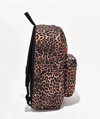 Jansport Superbreak Plus Leopard Rose Brown Backpack