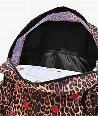 Jansport Superbreak Plus Leopard Rose Brown Backpack