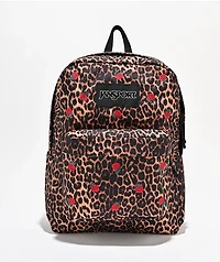 Jansport Superbreak Plus Leopard Rose Brown Backpack