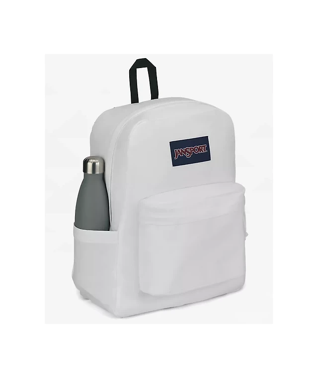 jansport backpack white Right Pack - Durable Daypack with Padded 15" Laptop Sleeve, Spacious Main Compartment & Integrated Water Bottle Pocket The Superbreak Backpack is the perfect backpack for school Jansport Superbreak Plus White Backpack