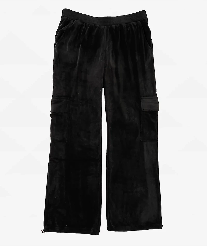 Juicy Couture Bling Licorice Velour Cargo Track Pants
