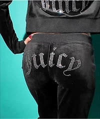 Juicy Couture Bling Licorice Velour Track Pants
